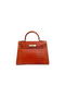 Hermes Kelly 32cm Shoulder Bag Orange Croco Patent Leather K32 Gold  Replica