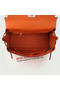 Hermes Kelly 32cm Shoulder Bag Orange Original Leather K32 Silver  Replica