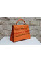 Hermes Kelly 32cm Shoulder Bag Orange Saffiano Leather K32 Gold  Replica