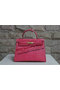 Hermes Kelly 32cm Shoulder Bag Pink Croco Patent Leather K32 Gold  Replica