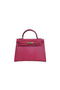 Hermes Kelly 32cm Shoulder Bag Pink Croco Patent Leather K32 Gold  Replica