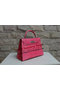 Hermes Kelly 32cm Shoulder Bag Pink Croco Patent Leather K32 Silver  Replica