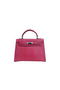 Hermes Kelly 32cm Shoulder Bag Pink Croco Patent Leather K32 Silver  Replica