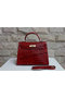 Hermes Kelly 32cm Shoulder Bag Red Croco Patent Leather K32 Gold  Replica