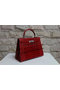 Hermes Kelly 32cm Shoulder Bag Red Croco Patent Leather K32 Silver  Replica