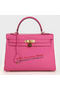 Hermes Kelly 32cm Shoulder Bag Rose Original Leather K32 Gold  Replica
