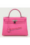 Hermes Kelly 32cm Shoulder Bag Rose Original Leather K32 Silver  Replica