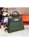Hermes Kelly 32cm Shoulder Bag TOGO Leather KY32 Green  Replica
