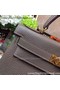 Hermes Kelly 32cm Shoulder Bag TOGO Leather KY32 Grey  Replica