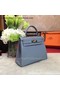 Hermes Kelly 32cm Shoulder Bag TOGO Leather KY32 Light Blue  Replica