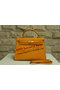 Hermes Kelly 32cm Shoulder Bag Yellow Saffiano Leather K32 Gold  Replica