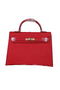 Hermes Kelly 32cm Shoulder Bags Grained Leather Burgundy  Replica