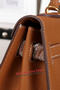 Hermes Kelly 32cm Shoulder Bags Grained Leather Wheat  Replica