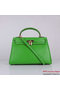 Hermes Kelly 32cm Shoulder Bags Green Clemence Leather Gold  Replica