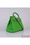 Hermes Kelly 32cm Shoulder Bags Green Clemence Leather Gold  Replica