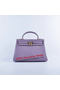 Hermes Kelly 32cm Shoulder Bags Lavender Grainy Leather Gold  Replica