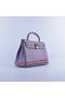 Hermes Kelly 32cm Shoulder Bags Lavender Grainy Leather Gold  Replica