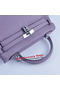 Hermes Kelly 32cm Shoulder Bags Lavender Grainy Leather Silver  Replica