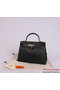 Hermes Kelly 32cm Handle Bag Black Togo Leather Silver Replica