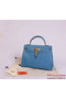 Hermes Kelly 32cm Handle Bag Blue Togo Leather Gold Replica