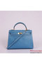 Hermes Kelly 32cm Handle Bag Blue Togo Leather Gold Replica