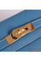 Hermes Kelly 32cm Handle Bag Blue Togo Leather Gold Replica