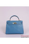 Hermes Kelly 32cm Handle Bag Blue Togo Leather Gold Replica
