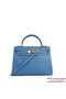Hermes Kelly 32cm Handle Bag Blue Togo Leather Gold Replica