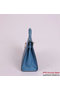 Hermes Kelly 32cm Handle Bag Blue Togo Leather Silver Replica