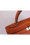 Hermes Kelly 32cm Handle Bag Camel Woven Leather Silver Replica