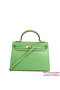 Hermes Kelly 32cm Handle Bag Green Togo Leather Gold Replica