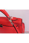 Hermes Kelly 32cm Handle Bag Light Red Woven Leather Silver Replica