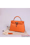 Hermes Kelly 32cm Handle Bag Orange Togo Leather Silver Replica