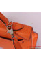 Hermes Kelly 32cm Handle Bag Orange Togo Leather Silver Replica