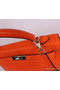 Hermes Kelly 32cm Handle Bag Orange Woven Leather Silver Replica