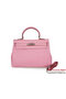 Hermes Kelly 32CM Handle Bag Pink Clemence Leather Silver Replica