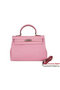 Hermes Kelly 32CM Handle Bag Pink Clemence Leather Silver Replica