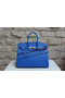 Hermes Kelly 35cm Handle Bag Blue Ostrich Leather Gold Replica