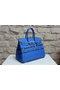 Hermes Kelly 35cm Handle Bag Blue Ostrich Leather Gold Replica