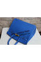 Hermes Kelly 35cm Handle Bag Blue Ostrich Leather Gold Replica