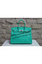 Hermes Kelly 35cm Handle Bag Green Ostrich Leather Silver Replica