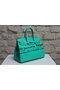 Hermes Kelly 35cm Handle Bag Green Ostrich Leather Silver Replica