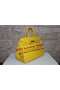 Hermes Kelly 35cm Handle Bag Lemon Ostrich Leather Gold Replica
