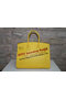 Hermes Kelly 35cm Handle Bag Lemon Ostrich Leather Gold Replica