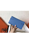 Hermes Kelly Classic Long Wallet In Blue Jean Epsom Leather  Replica