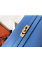 Hermes Kelly Classic Long Wallet In Blue Jean Epsom Leather  Replica