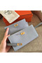 Hermes Kelly Classic Long Wallet In Ciel Epsom Leather  Replica