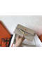Hermes Kelly Classic Long Wallet In Grey Epsom Leather  Replica