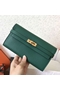 Hermes Kelly Classic Long Wallet In Malachite Epsom Leather  Replica