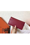 Hermes Kelly Classic Long Wallet In Ruby Epsom Leather  Replica